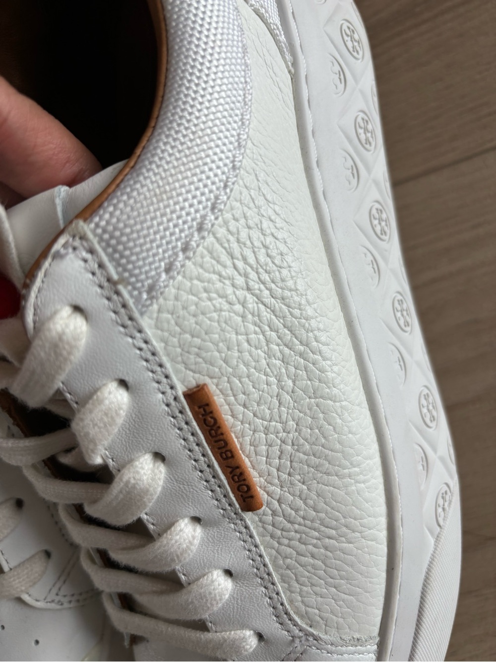 Tory Burch White Leather Low-Top Sneakers - Picture 5 of 7